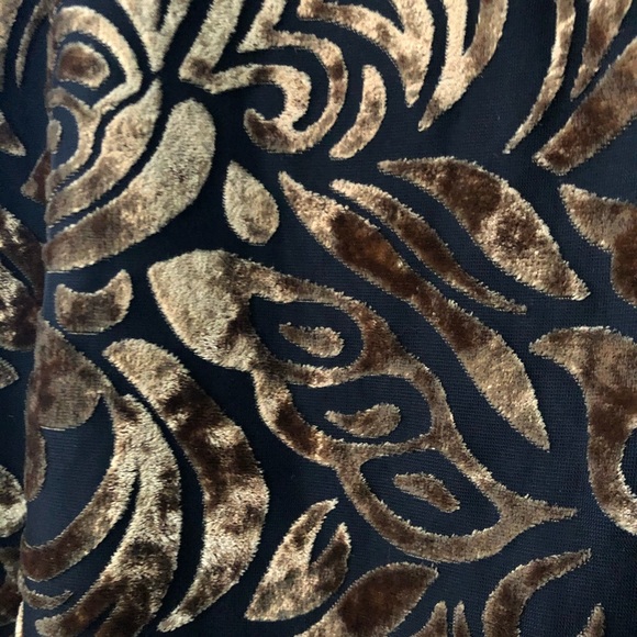 Style & Co black and gold velvet dress top XL - Picture 3 of 7